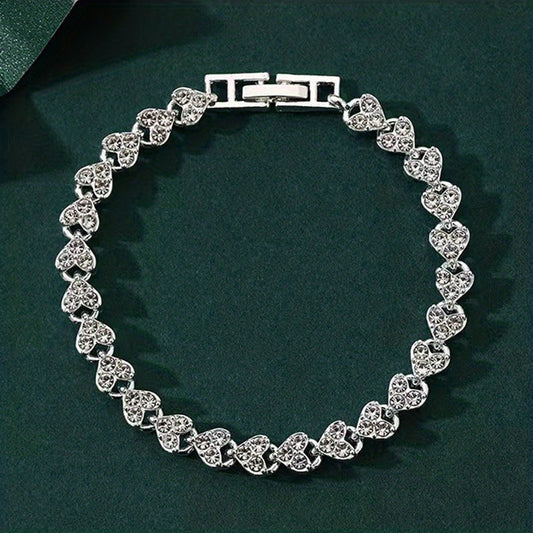 Tennis Bracelet Synthetic Gems Hand Jewelry Decor