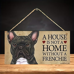 French Bulldog Wooden Plaque Gift Pendant Hanging Sign