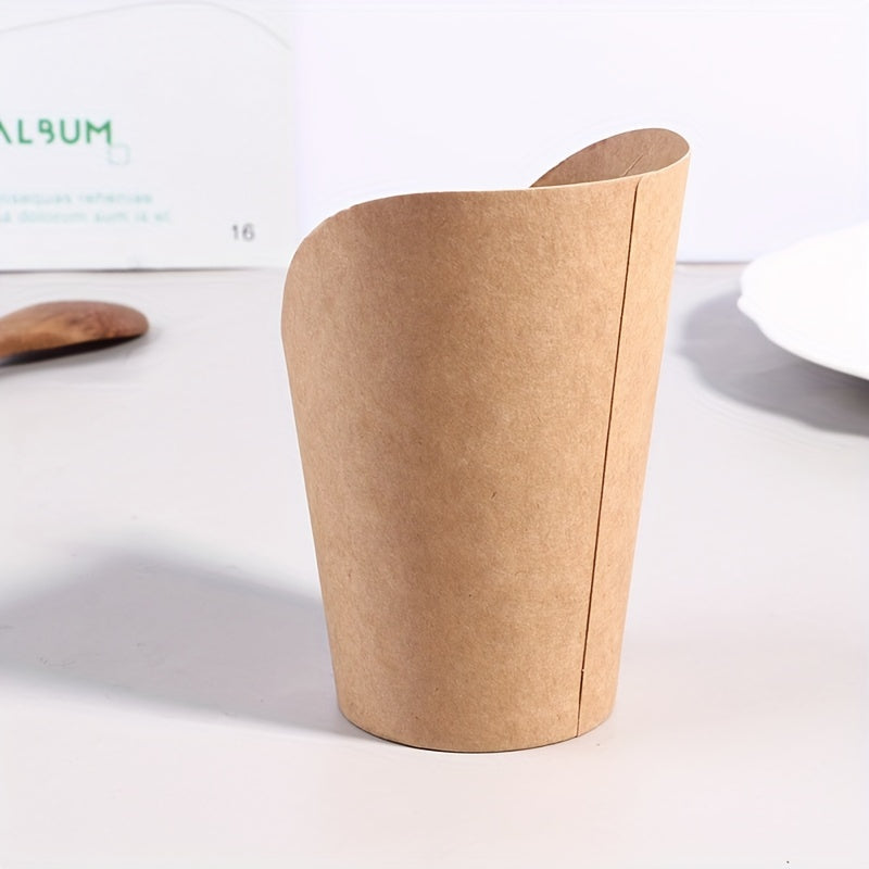 50pcs 14oz Disposable Paper Cup for French Fries, Home & Outdoor Use