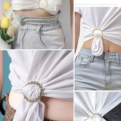 3pcs Alloy Metal T Shirt Clip Ring Large Size T Shirt Scarf Clip