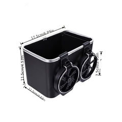 Car Mounted Storage Box Organizer with Cup Holder Armrest Shelf