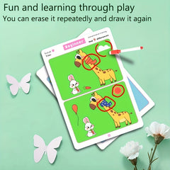 64pcs Jumbo Find the Difference Cards Focus Training Game Flashcards