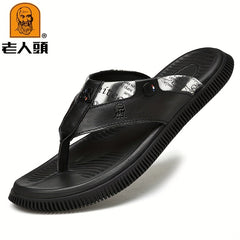 LAORENTOU Men's Non Slip Flip Flops Quick Drying Comfy Thong Sandals