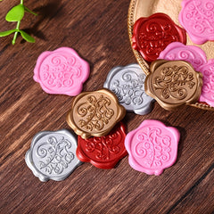 10pcs Fire Paint Wax Seal Stickers Envelope Seal Self