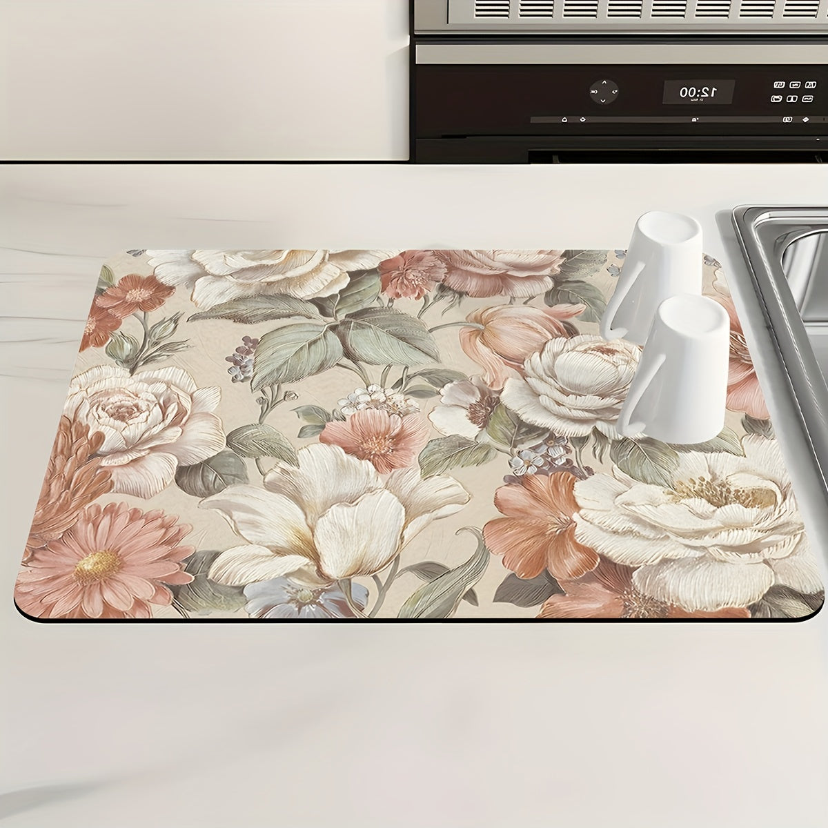 Colorful Dish Drying Pad Coffee Machine Drain Mat