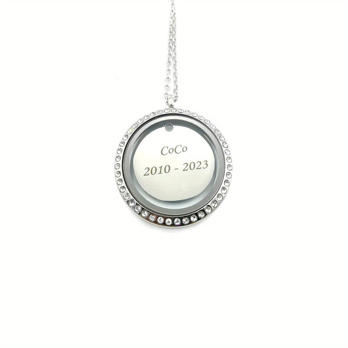 Personalized Screw Cap Pet Memorial Pendant with Name Plate