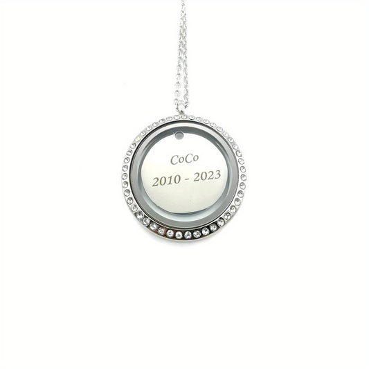 Personalized Screw Cap Pet Memorial Pendant with Name Plate