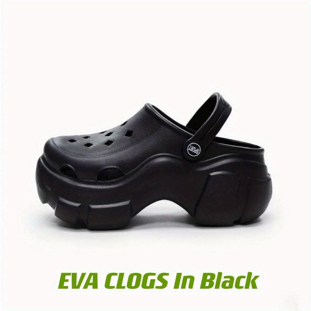 Women's Platform Hollow Out Non-slip Clogs Round Toe Slides Shoes