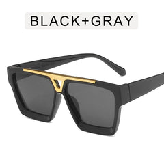 Square Frame Men's Sunglasses Vintage Hip Hop Punk Glasses