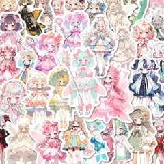 100pcs Anime Character Stickers Herringbone Self Adhesive Decals