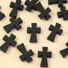 20pcs Wooden Perforated Cross Beads for DIY Bracelets Necklaces Earrings