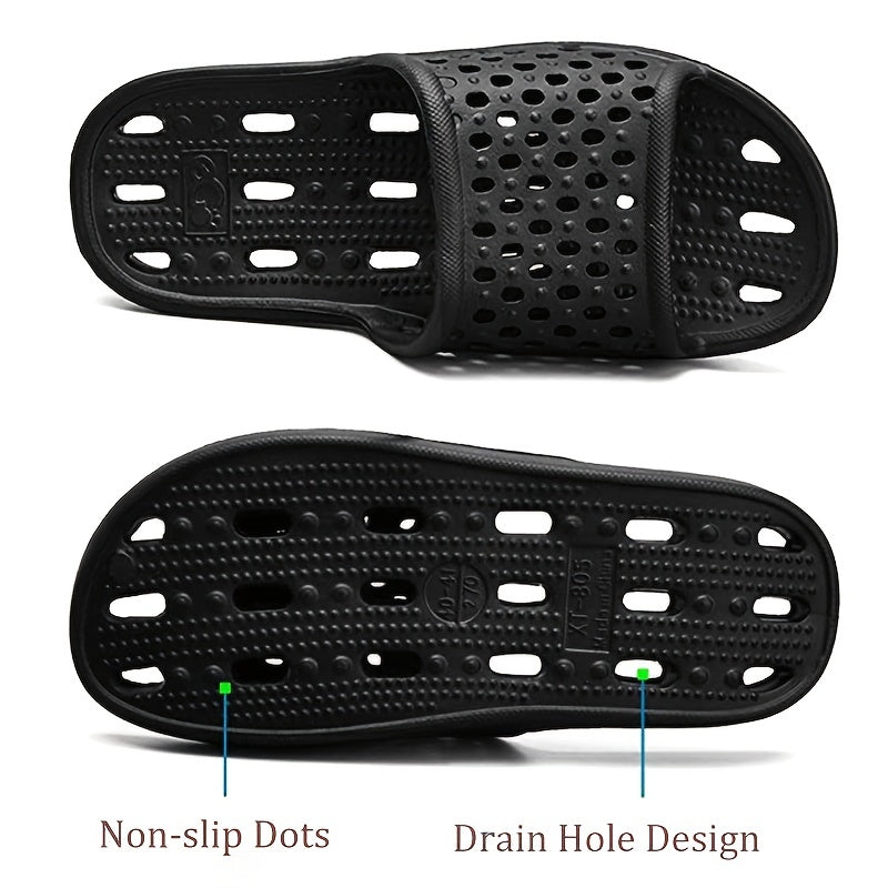 Men's Lightweight Non Slip Slides for Indoor Outdoor Beach Shower
