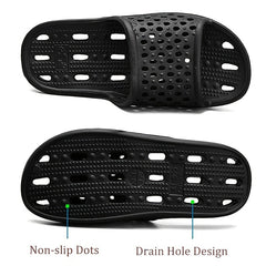 Men's Lightweight Non Slip Slides for Indoor Outdoor Beach Shower