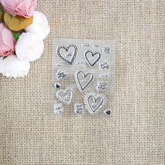 1pc Heart DIY Decorative Transparent Stamp for Scrapbooking Seal