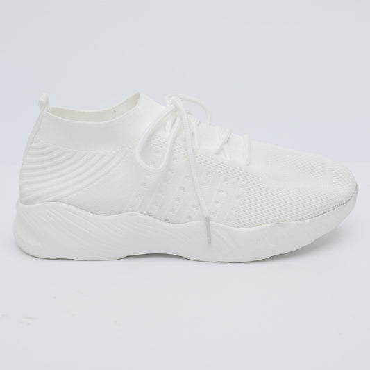 Women's Knit Sports Shoes Lightweight Lace Up Running Low Top Sneakers