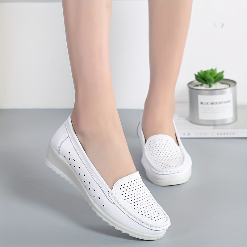 Women's Flat Loafers Soft Sole Slip On Nurse Shoes