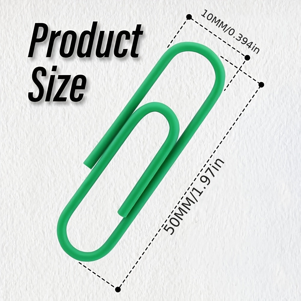 50pcs 2.54cm, 50pcs 3.3cm, 20pcs 5.08cm Large Paperclips - Various Colors