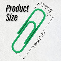 50pcs 2.54cm, 50pcs 3.3cm, 20pcs 5.08cm Large Paperclips - Various Colors