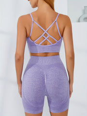 Yoga Set: Sports Bra & High Waist Shorts