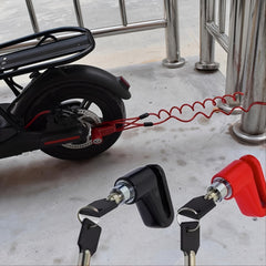 Heavy Duty Motorcycle Disc Brake Lock with Reminder Cable