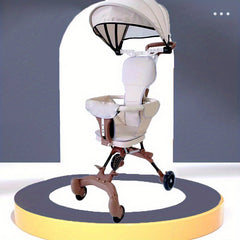 Foldable Baby Stroller with Roof & 4 Wheels