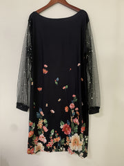  Women's Floral V Neck Mini Dress