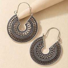 Vintage Hollow Metal Dangle Earrings Women Gift