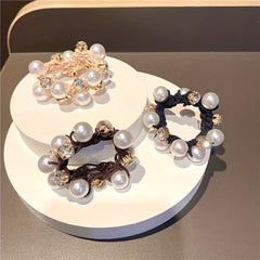 Faux Pearl Head Tie Female Hair Rope Headdress