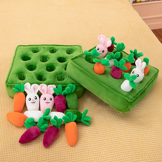 Interactive Plush Toy Doll Game Set 13 77in Carrot Puzzle Green Carrot