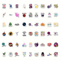 54pcs Crochet PVC Graffiti Sticker Packs for Water Cup Skateboard Notebook