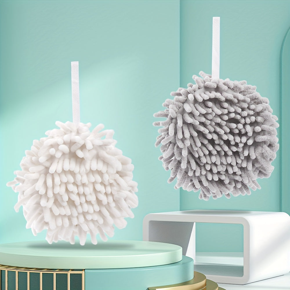 Thick Quick-dry Towel Ball for Bathroom with Hanging Loop