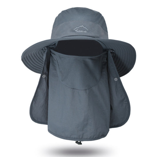 Sun Protection Bucket Hat With Removable Face Mask
