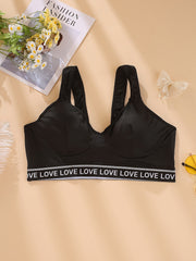 Women's Plus Glitter Tape Sporty Bralette
