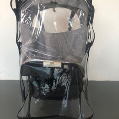 Stroller Rain Cover Transparent Zipper Raincoat Windproof Cold Proof