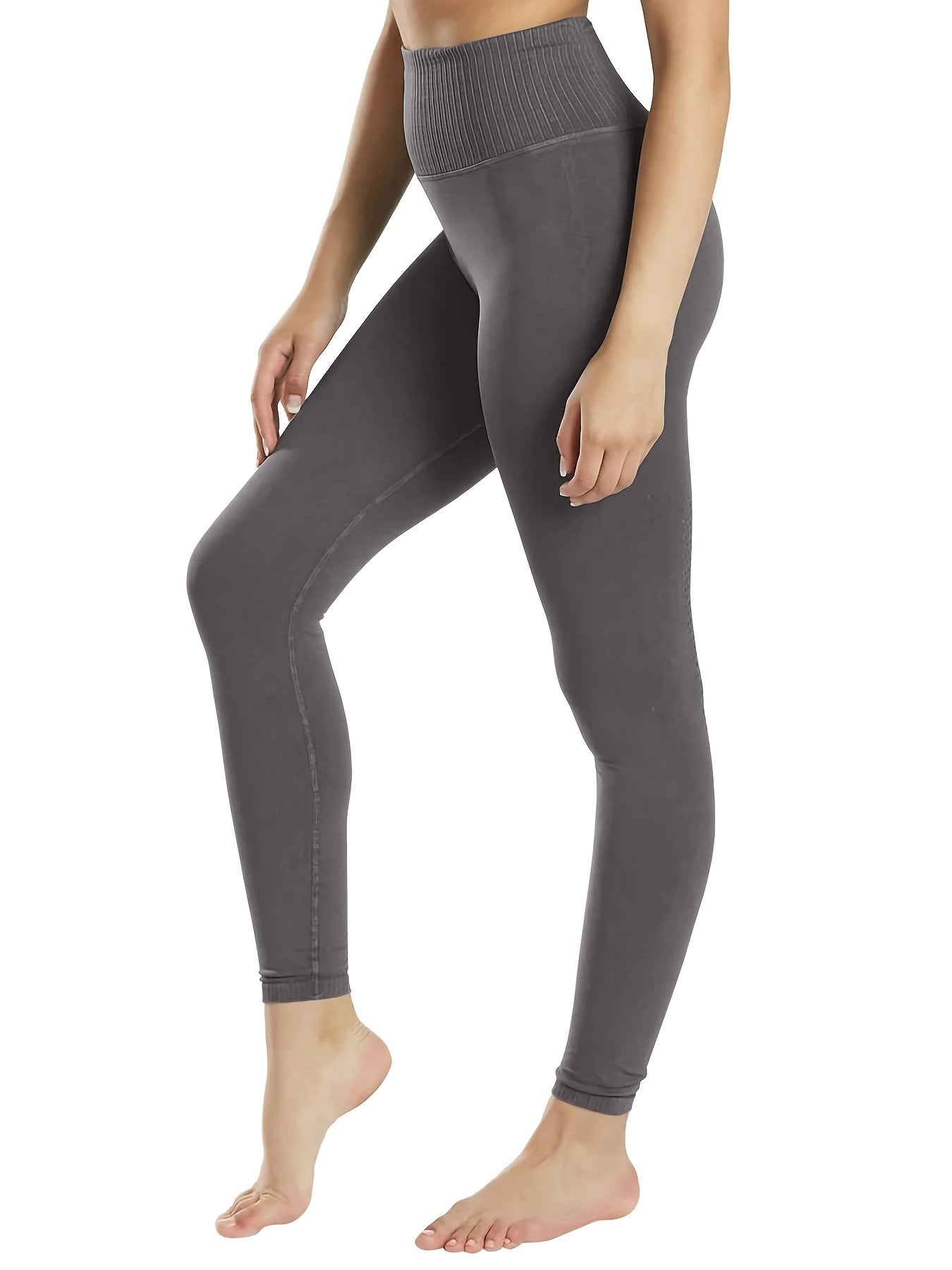 High Waist Solid Bodycon Leggings Casual Skinny Workout Leggings
