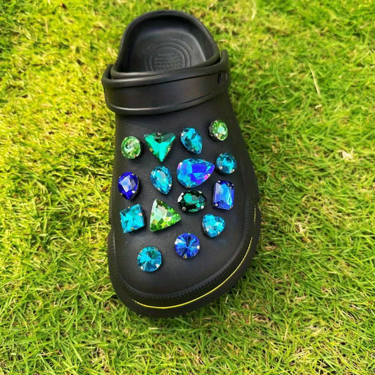 15PCS Multicolored Rhinestone Shoe Charms For Clogs Decorations