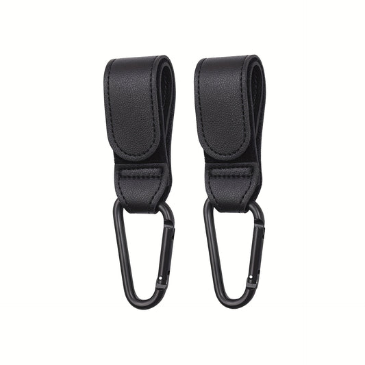 2pcs Stroller Hooks Keep Kids' Stroller Secure w/ Durable Metal Carabiners