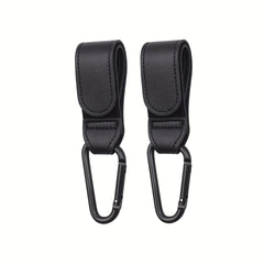 2pcs Stroller Hooks Keep Kids' Stroller Secure w/ Durable Metal Carabiners