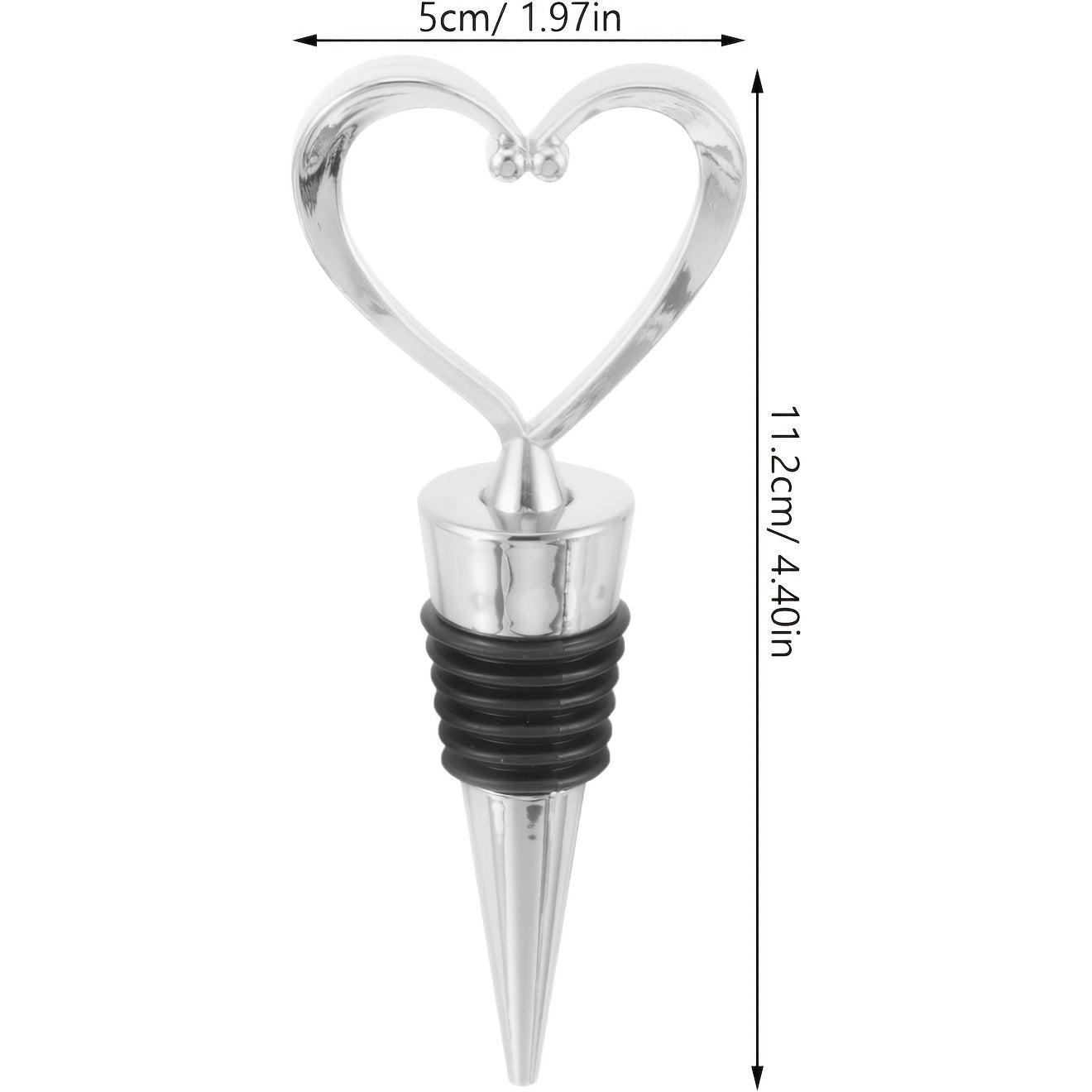 Heart Shape Wine Stoppers Set of 4 Bottle Cover Cap