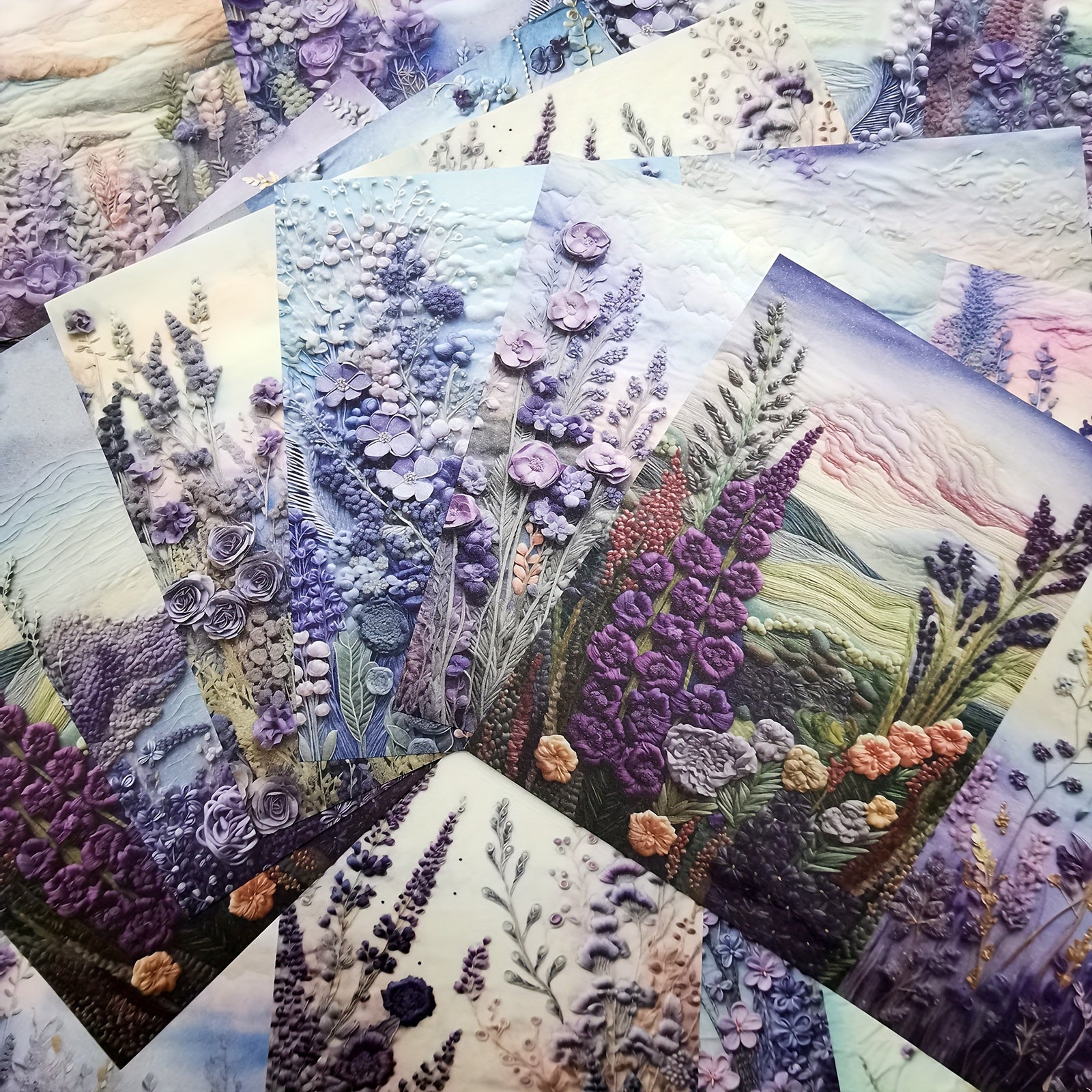 Vigus10pcs Lavender Manor A5 Size Paper