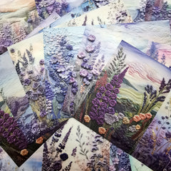 Vigus10pcs Lavender Manor A5 Size Paper