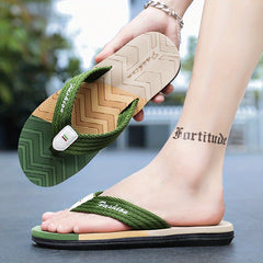 Men's Block Thong Sandals Non Slip Flip-flops for Indoor Outdoor