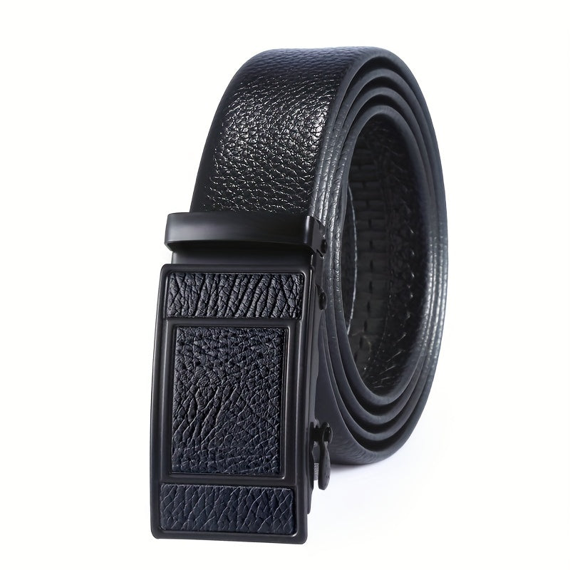 Men's PU Faux Leather Belt with Automatic Buckle