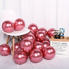 20pcs Thick Metal Latex Balloons for Parties and Decor