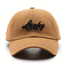 Lucky Embroidered Baseball Cap Caps For Spring & Summer