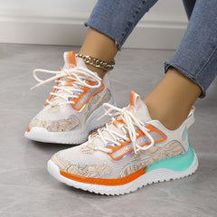 Women's Lace-up Mesh Running Shoes Outdoor Athletic Sneakers