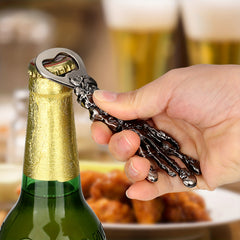 Zinc Skull Hand Beer Bottle Opener for Men Dad Husband Collector Skeleton Fan B
