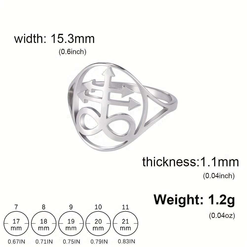 Church Symbol Stainless Steel Men's Ring