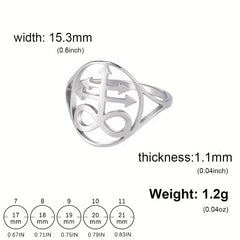 Church Symbol Stainless Steel Men's Ring