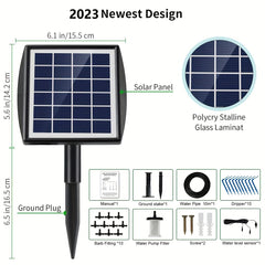 Solar Drip Irrigation Kit System w/ Timer Indoor/Outdoor
